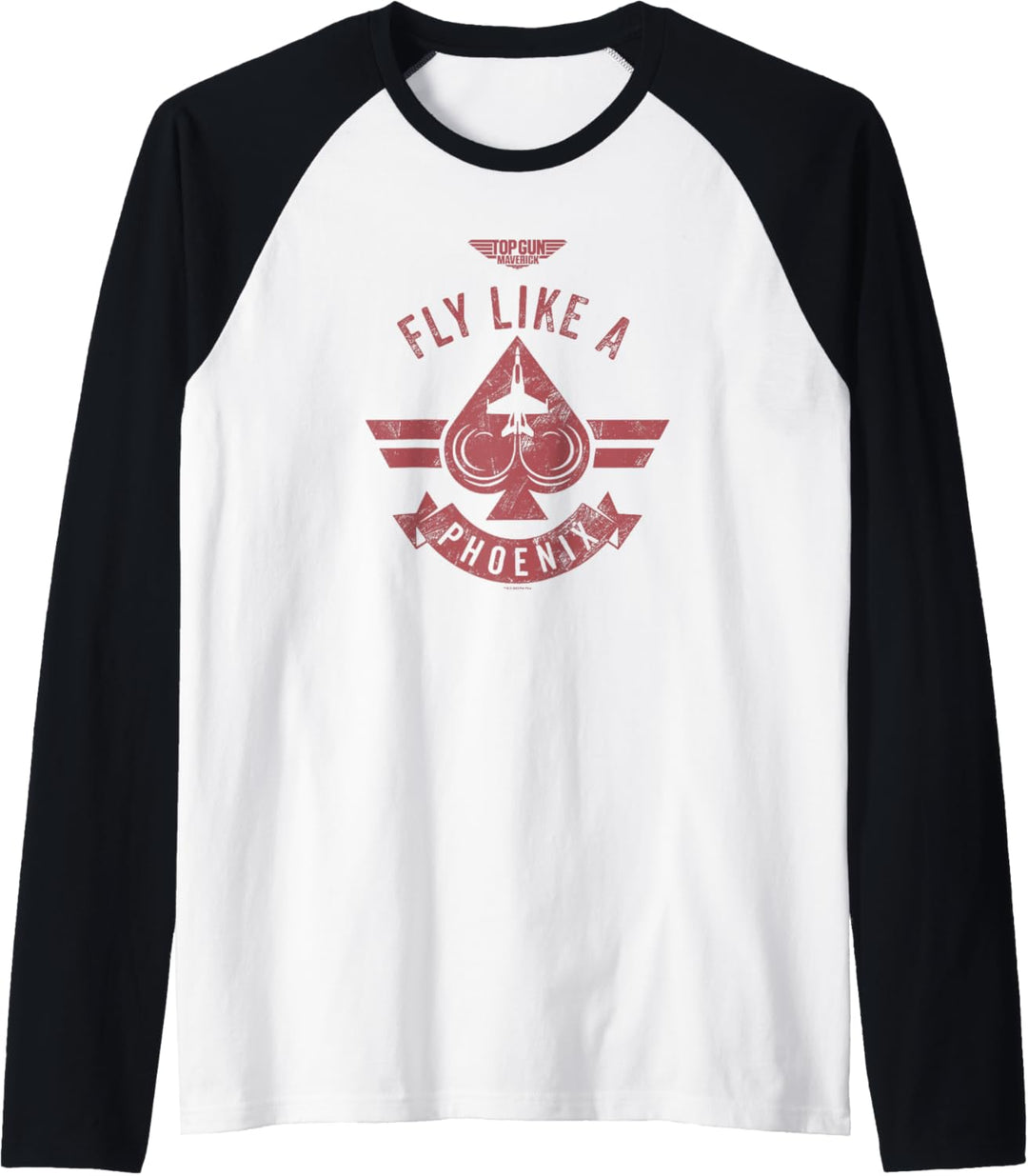Top Gun: Maverick Fly Like A Phoenix Spade Card Logo Raglan