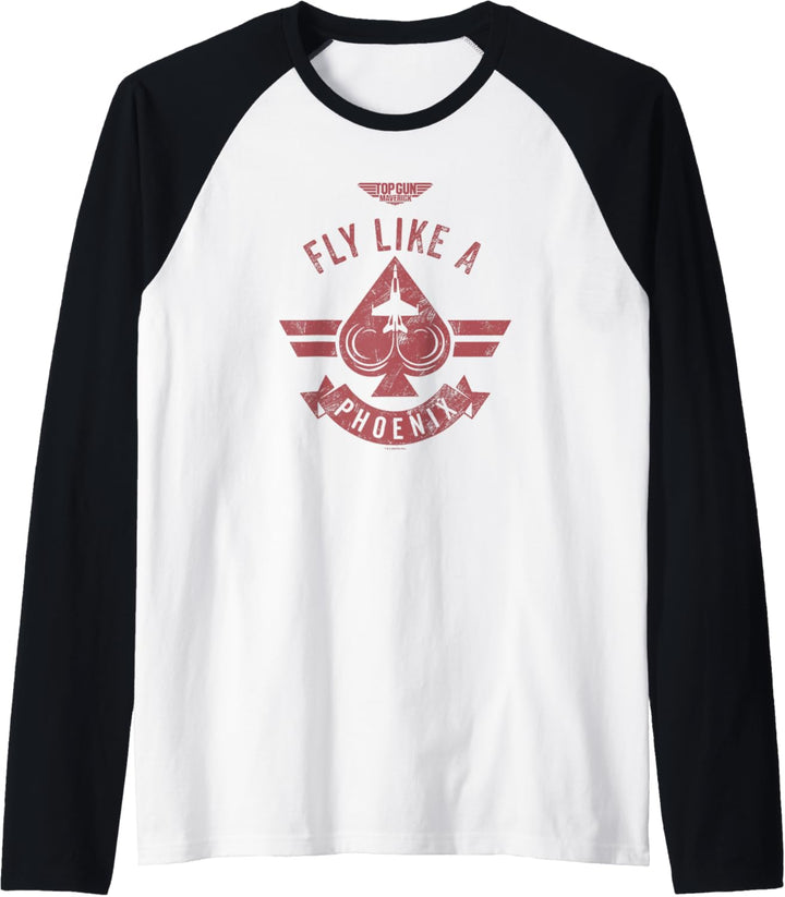 Top Gun: Maverick Fly Like A Phoenix Spade Card Logo Raglan