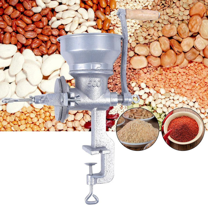 JAYEUW Handgetreidemühle Mühle Einstellbare Mahlwerk Mais Manuelle Getreidemühle für Nuss, Kaffee, G