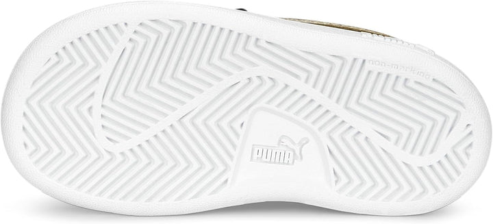 PUMA Unisex Baby Smash V2 Metallics V Inf Sneaker 20 EU Puma Black Puma Gold Puma White, 20 EU Puma
