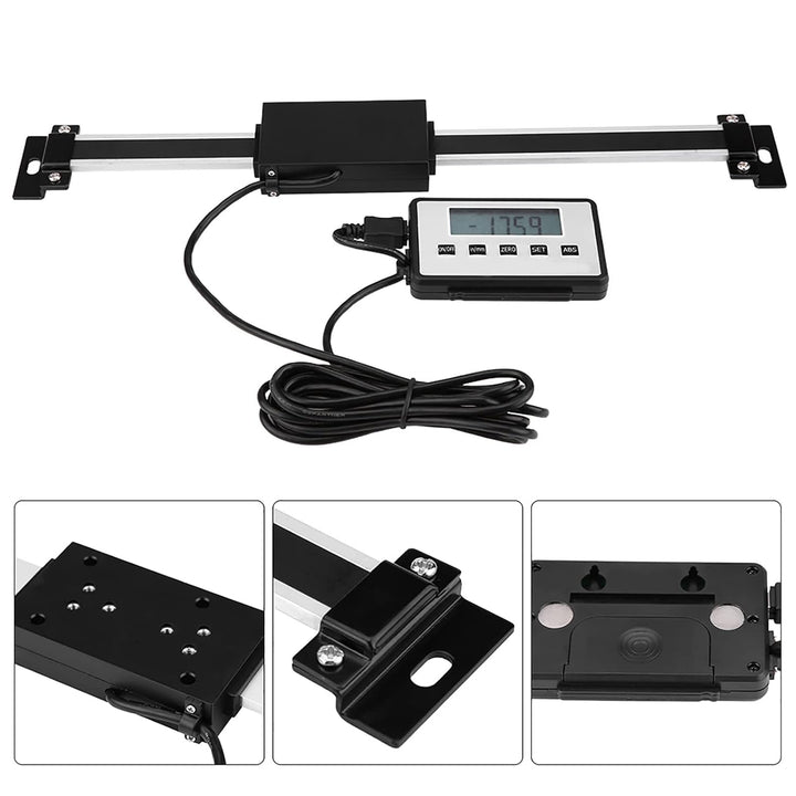 0-300mm LCD Digitalanzeige Drehbank Linearmassstab mit Montagezubehör für Fräsmaschinen Drehmaschine