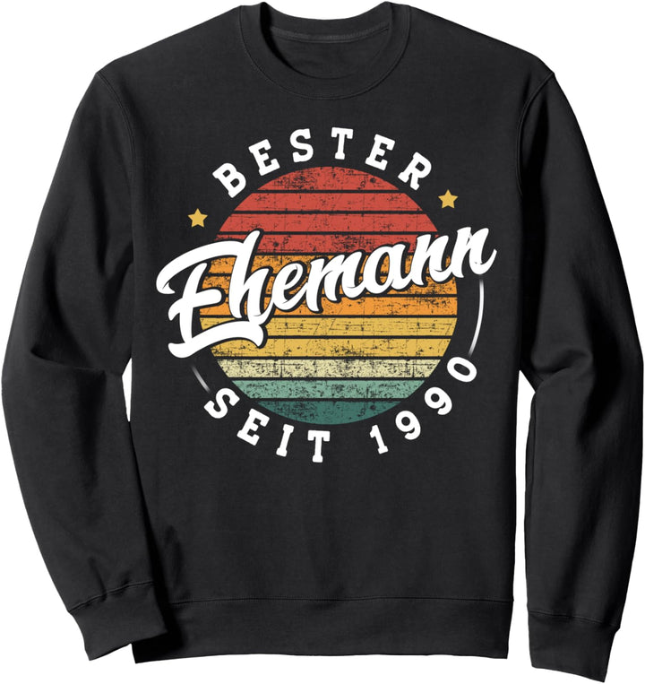 Bester Ehemann seit 1990 Perlenhochzeit Hochzeitstag Sweatshirt