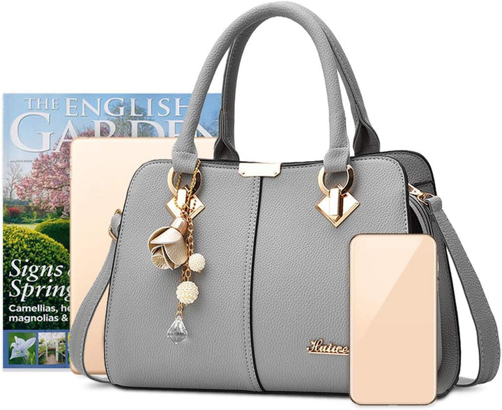NICOLE & DORIS Damen Handtasche Mittelgross Elegant Handtaschen Mode Umhängetasche Henkeltaschen PU