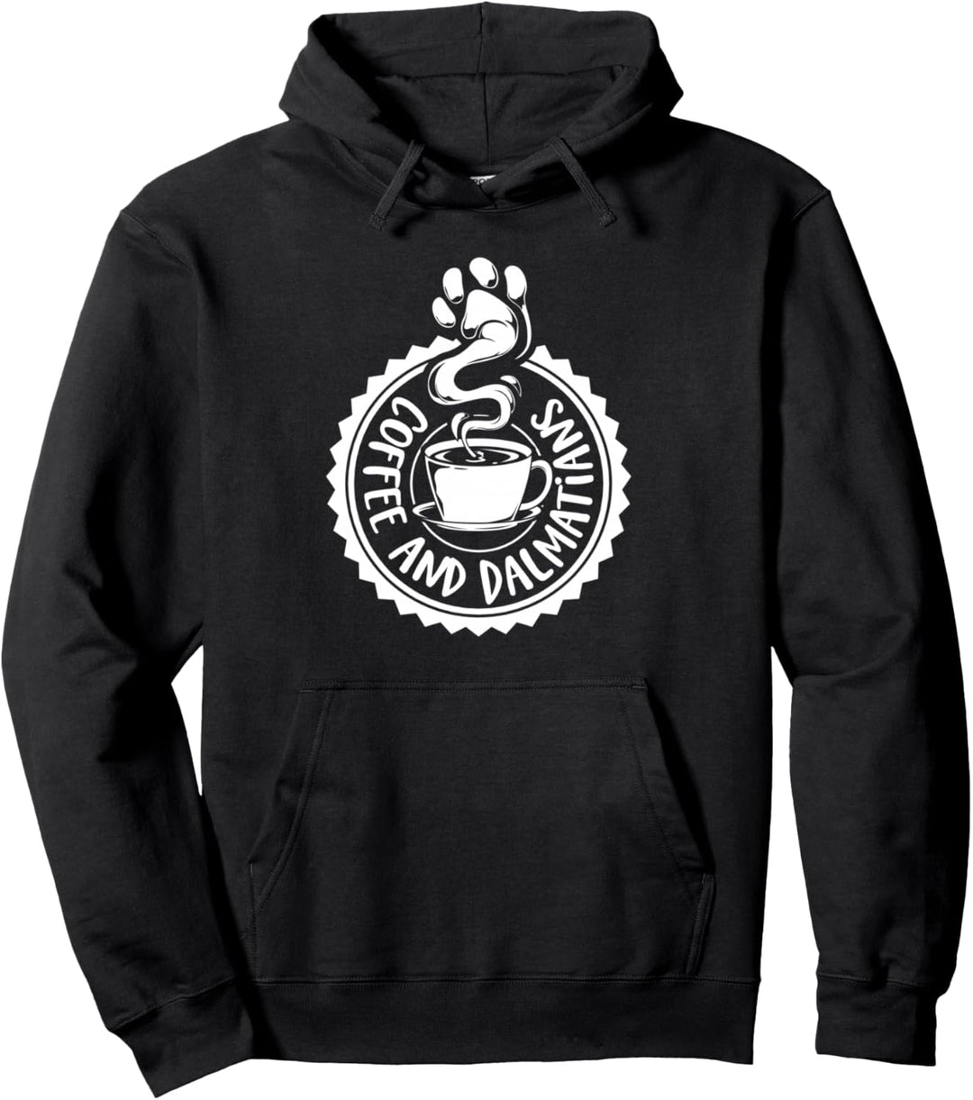 Kaffee und Dalmatiner Pullover Hoodie