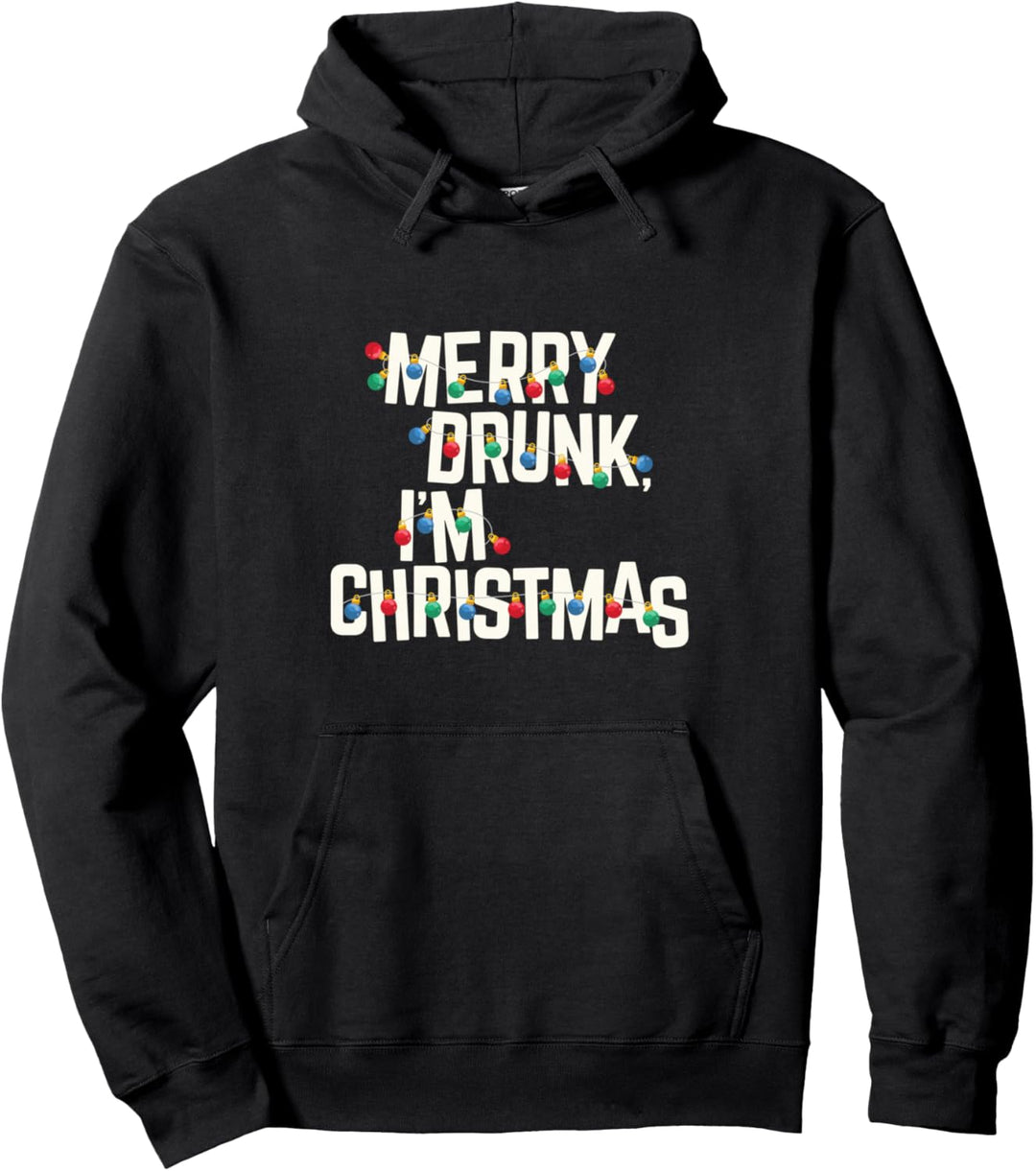 Weihnachten Lustig Merry drunk Im Christmas Boho Pullover Hoodie