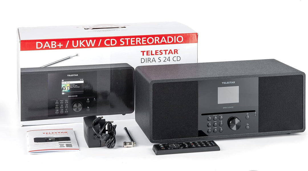 Telestar DIRA S 24 CD - DAB+ Digitalradio mit CD-Player (Stereo Radio, UKW/DAB/DAB+, CD Player, Blue