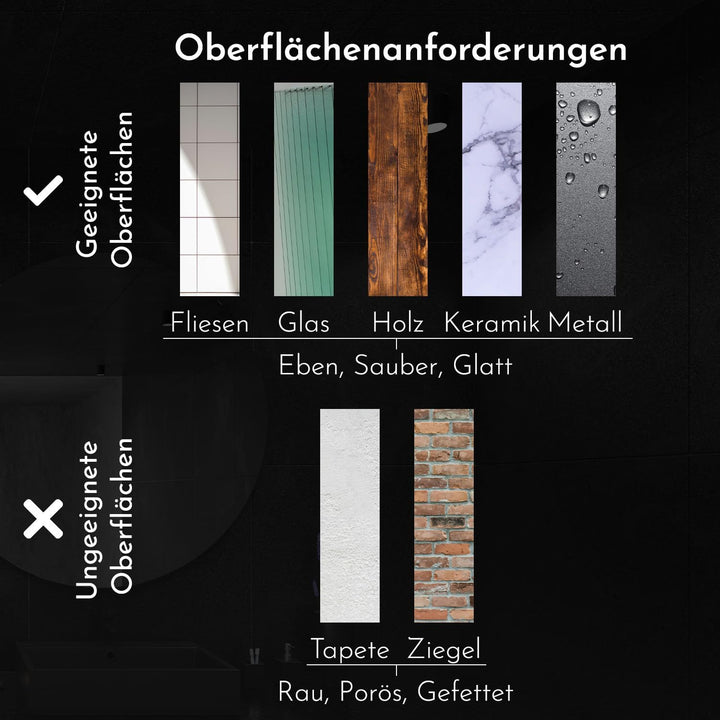 Bürstenking Handtuchhalter ohne Bohren – 33 cm – Selbstklebender Handtuchhalter – einarmige Halterun