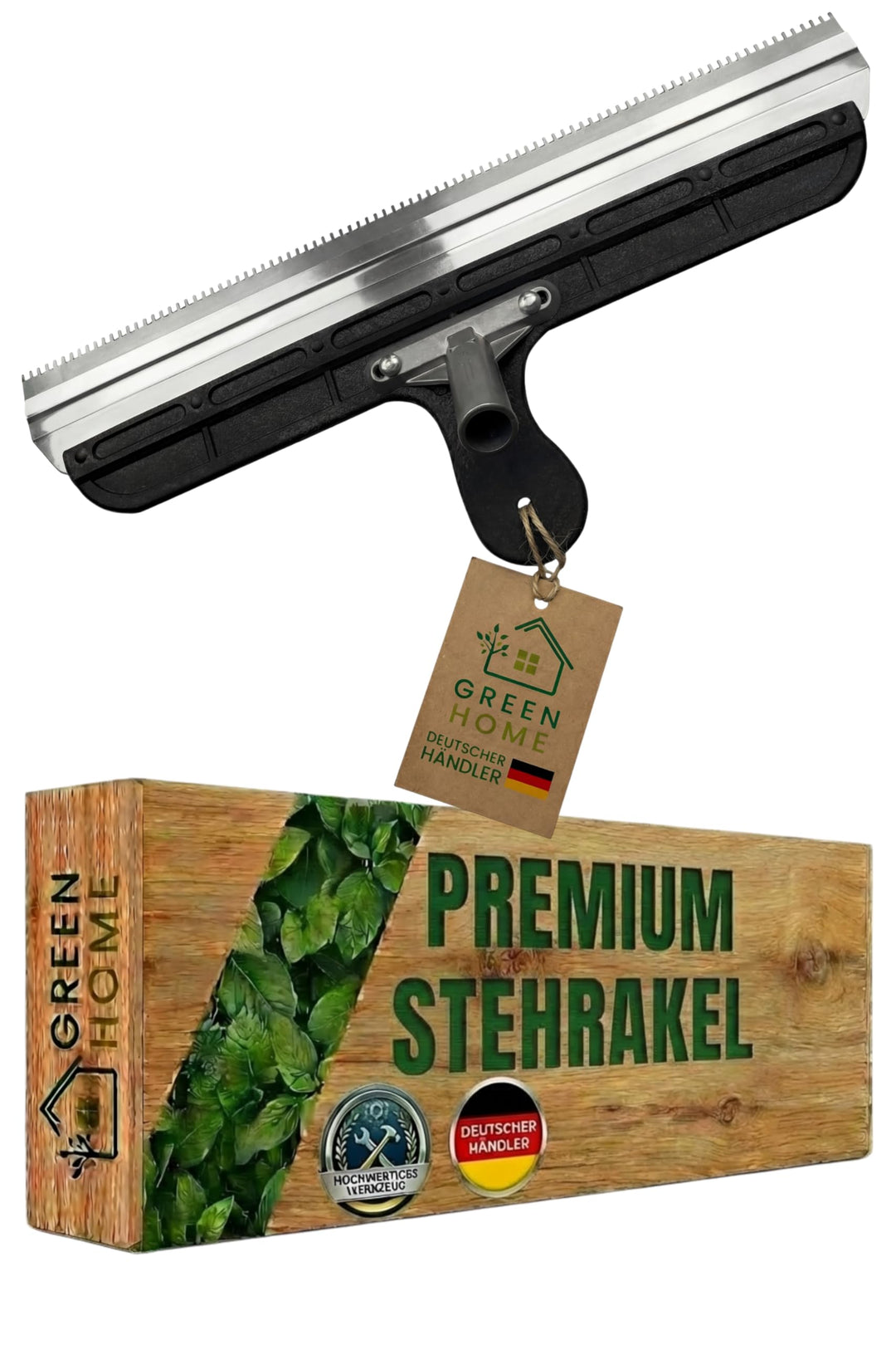 Green Home Grossflächenrakel - Stehrakel gezahnt mit Steckvorrichtung - Breite: 560 mm - Inklusive z