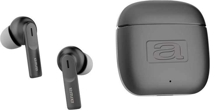 Aiwa EBTW-200 Kabellose Stereo-Kopfhörer, ENC TWS, Silikonpolster mit Satin-Finish, Metallgehäuse au