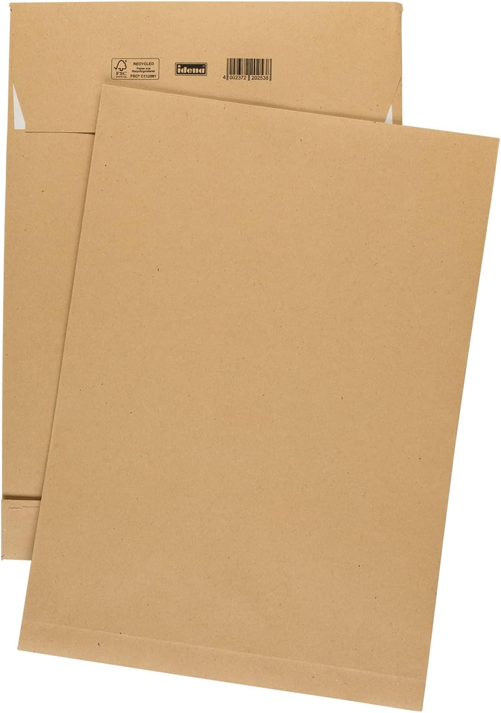 Idena 10252 - Versandtaschen DIN B4, 100 Stück haftklebend, Faltentaschen mit 4 cm Bodenfalte, Umsch
