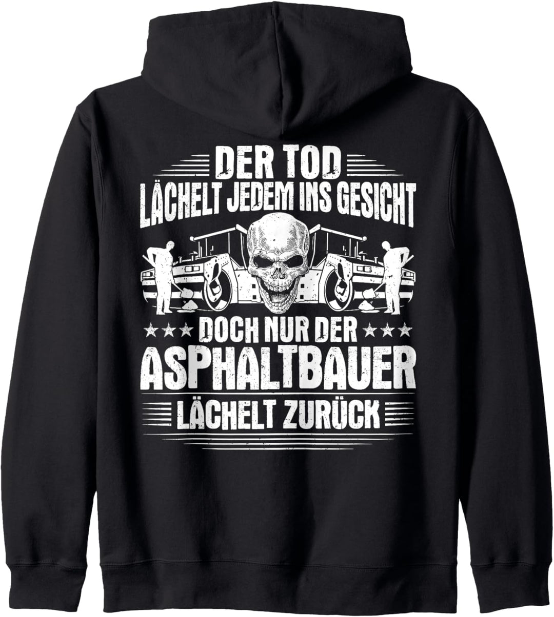 Asphaltierer Lächeln Asphaltbauer Kapuzenjacke
