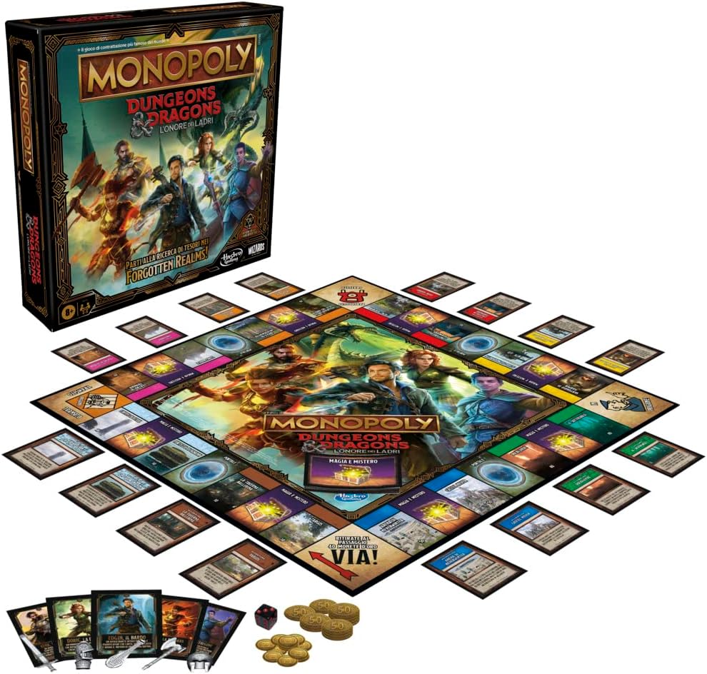 Monopoly, Dungeons &amp; Dragons: The Ehre der Dieves, Spiel für 2-5 Spieler, ab 8 Jahren