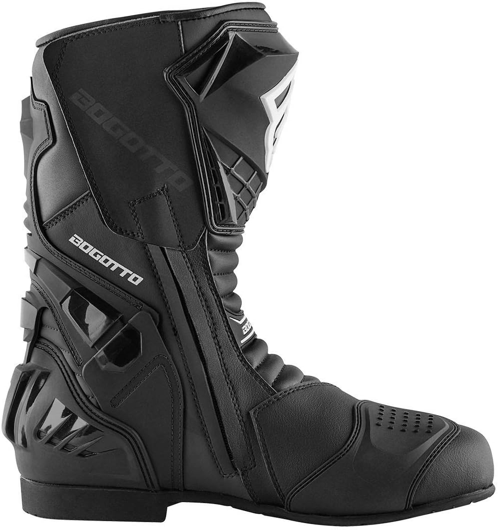 Bogotto Assen Motorradstiefel, schwarz, 41 41 EU Schwarz, 41 EU Schwarz