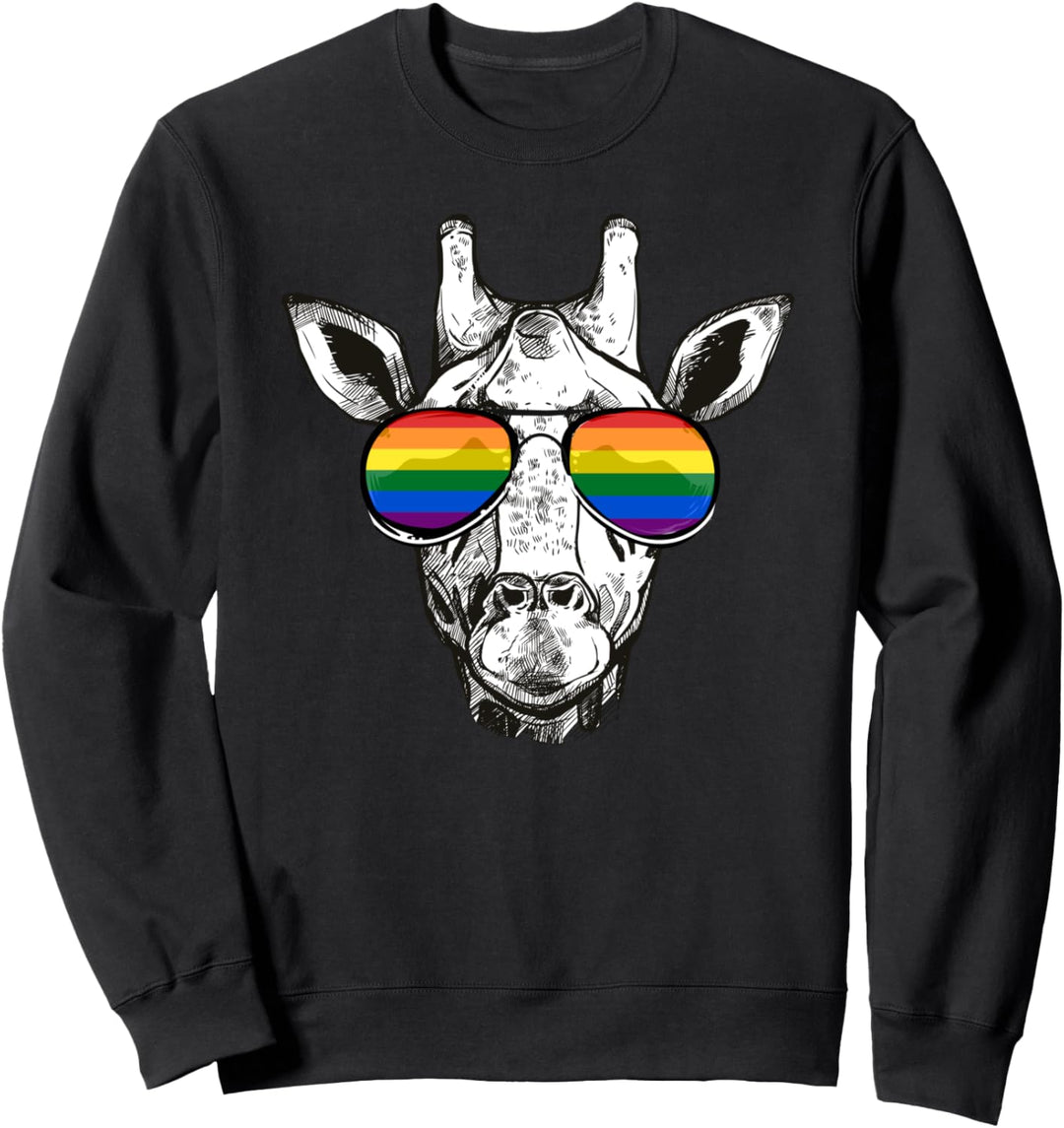 LGBT Gay Pride Regenbogen Flagge Rainbow Giraffe LGBTQ Sweatshirt
