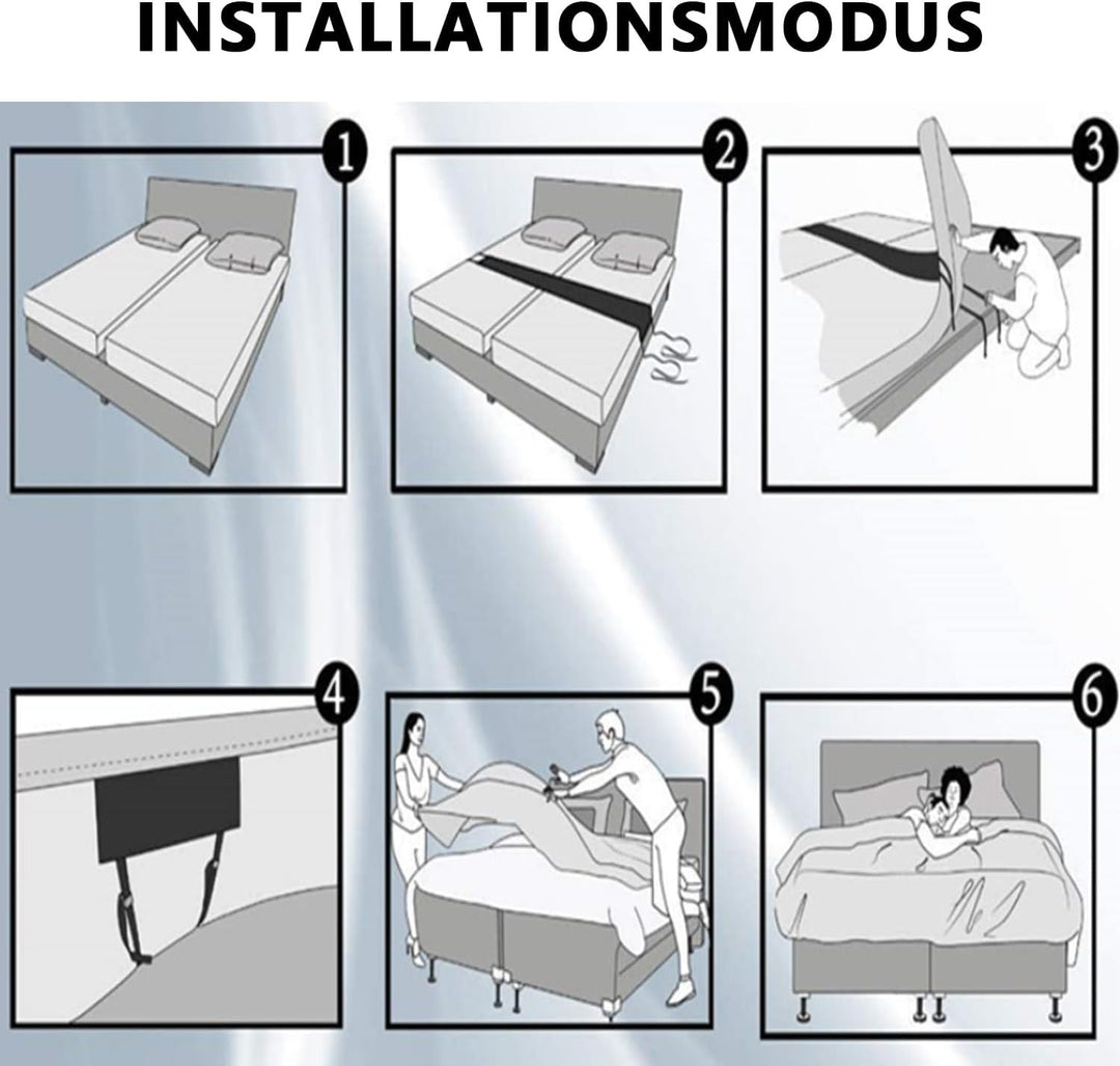 Liebesbrücke für Matratzen, Love Bridge Matratzen Verbindung Verstellbarer Elastischer Matratzenhalt