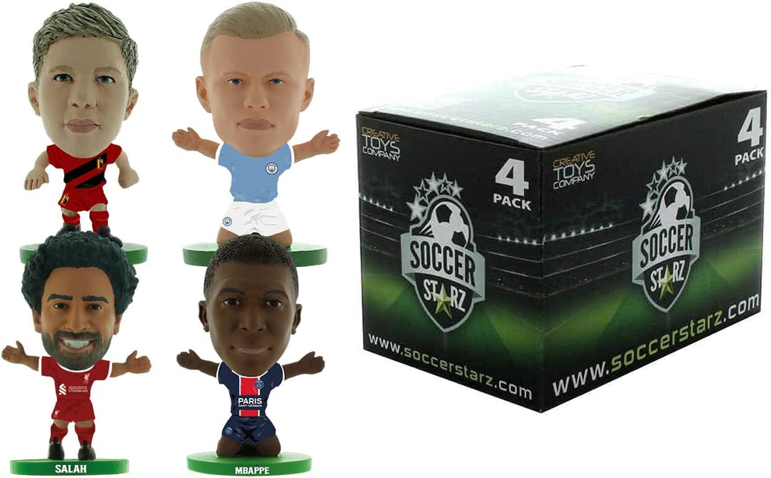 SoccerStarz NEWSS4PK Mini-Fussball-Figur, 4 Stück, S