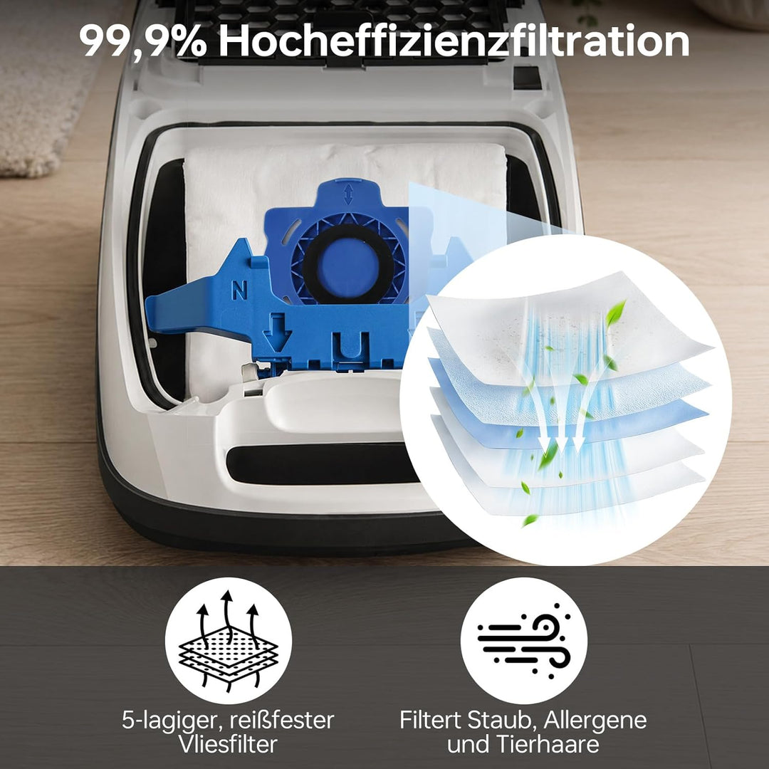 14 Staubsaugerbeutel mit 8 Filter Kompatibel mit Miele GN Serie S2 S4 S5 S6 S8, Complete C2/C3, Clas
