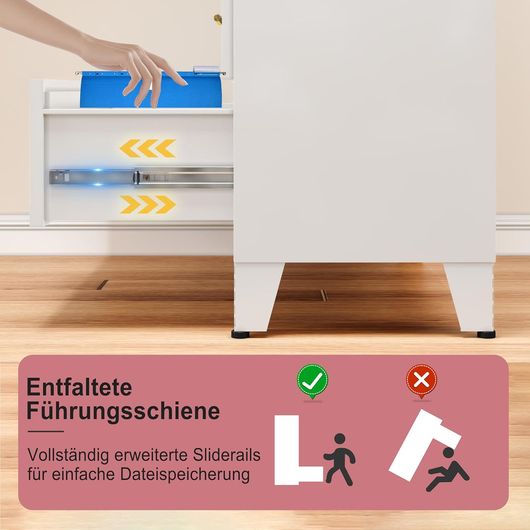 4 Schublade Metall Datei Schrank, hohe breite Tiefe Kommode Schrank, Aufbewahrungsschrank mit Schubl