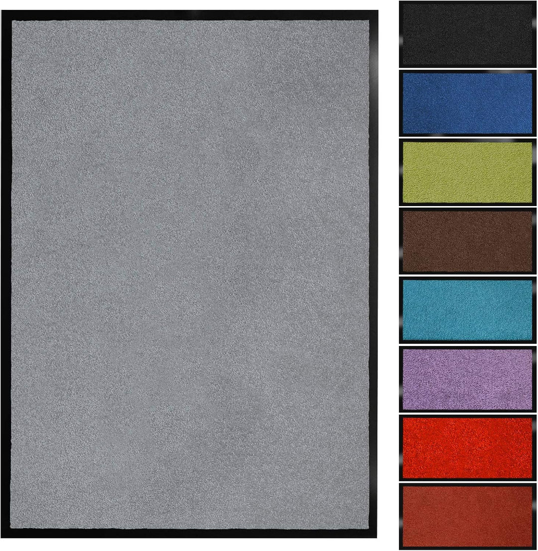 Floordirekt Schmutzfangmatte Monochrom | Fussmatte in 10 Grössen & 8 Farben | Türmatte für innen & a