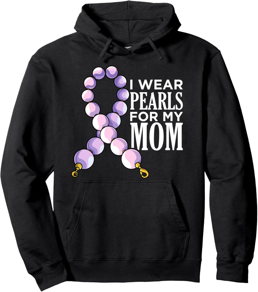 Lungenkrebs Bewusstsein Perlweisse Schleife Karzinom Mutter Pullover Hoodie