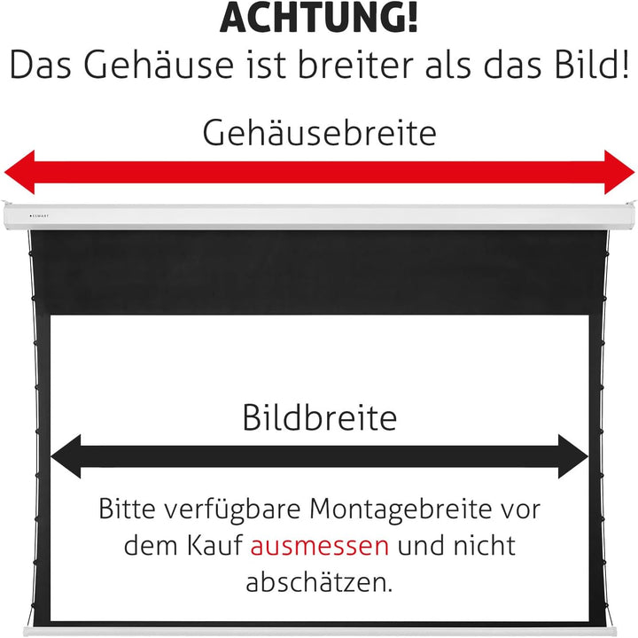 ESMART Economy EXR Rollo-Leinwand [Grössenauswahl] 140 x 79 cm (63") | Format 16:9 | Heimkino Beamer