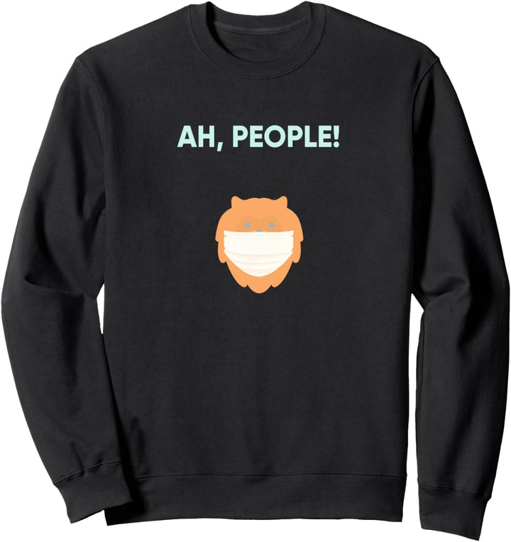 Pomeranian Wearing A Mask Sweatshirt