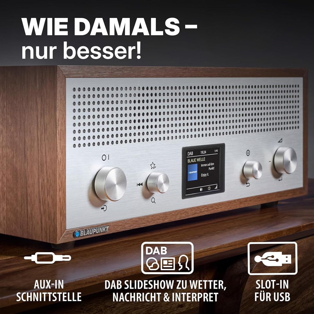 BLAUPUNKT Verona RXD 190 DAB+ mit AUX IN und Bluetooth - 15 Watt RMS Radio mit LC-Farbdisplay, Radio