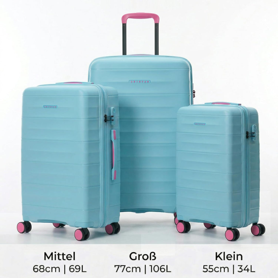 Mariner Koffer-Set 3-teilig aus 100% Eco-PP Hartschale, Robust & Langlebig, Stilvolles Design, 55x36