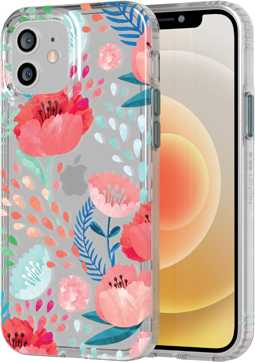 tech21 Evo Art Botanischer Garten für iPhone 12/12 Pro - Schutzhülle mit 10 Fuss Multi-Drop-Schutz u