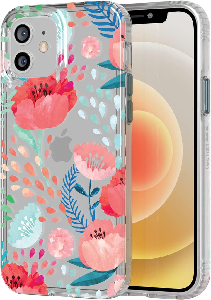 tech21 Evo Art Botanischer Garten für iPhone 12/12 Pro - Schutzhülle mit 10 Fuss Multi-Drop-Schutz u