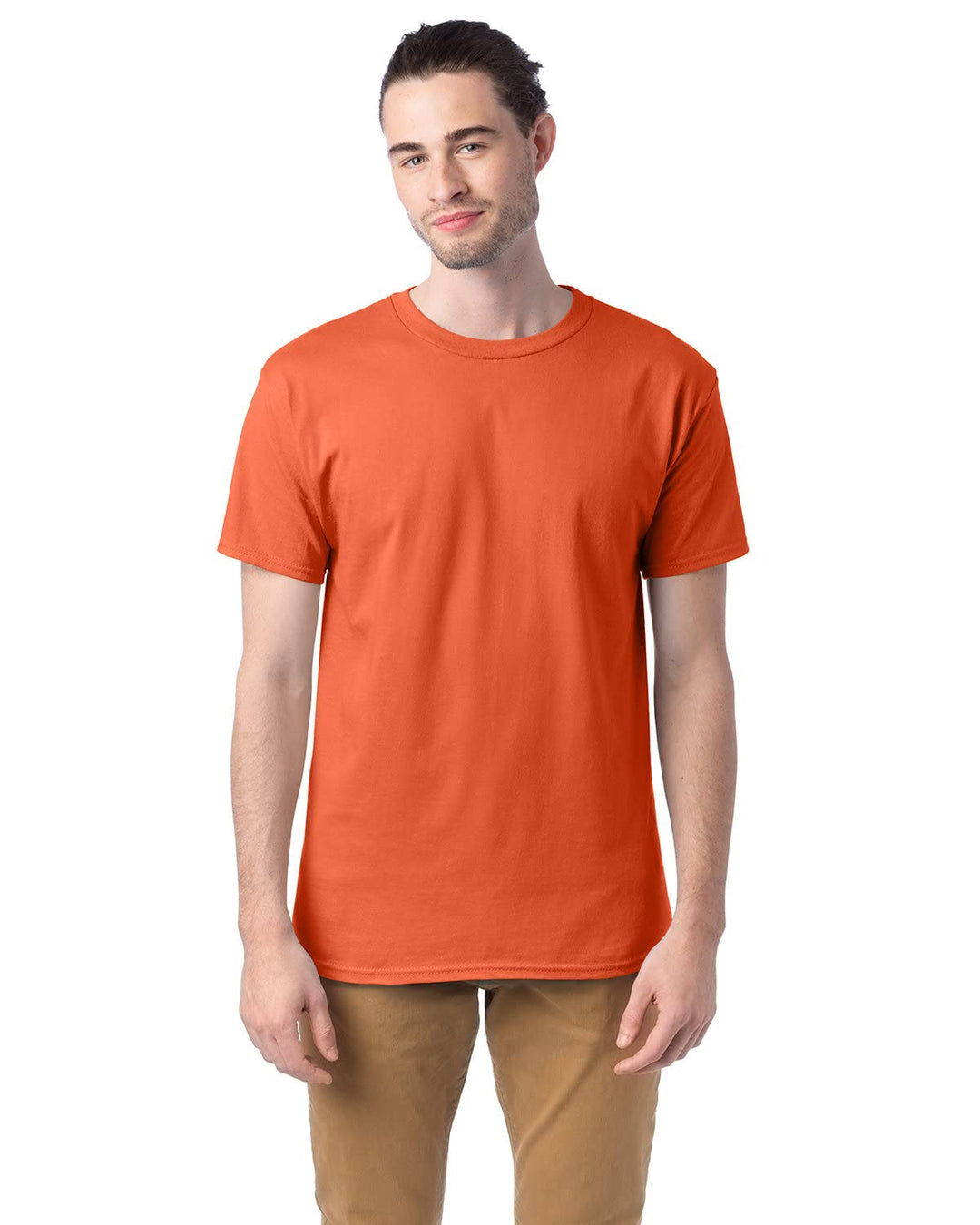 Hanes Herren Classics Rundhals T-Shirt Vorteilspack (6 Stück) XL Texas Orange, XL Texas Orange