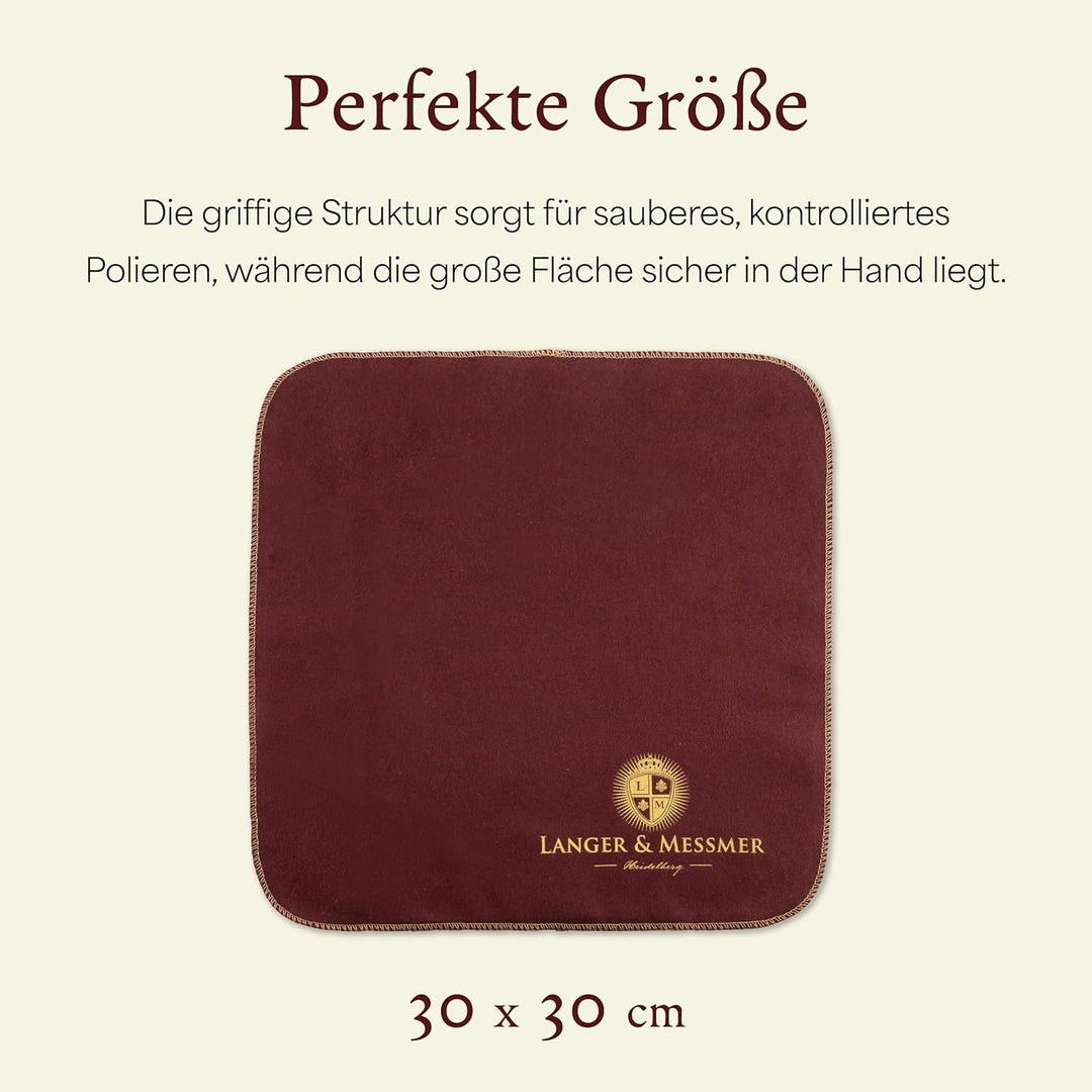 Langer & Messmer Poliertücher für Glattleder aus 100% Baumwolle im praktischen Set - Das Schuhputztu