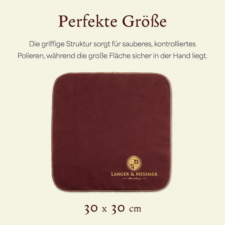 Langer & Messmer Poliertücher für Glattleder aus 100% Baumwolle im praktischen Set - Das Schuhputztu