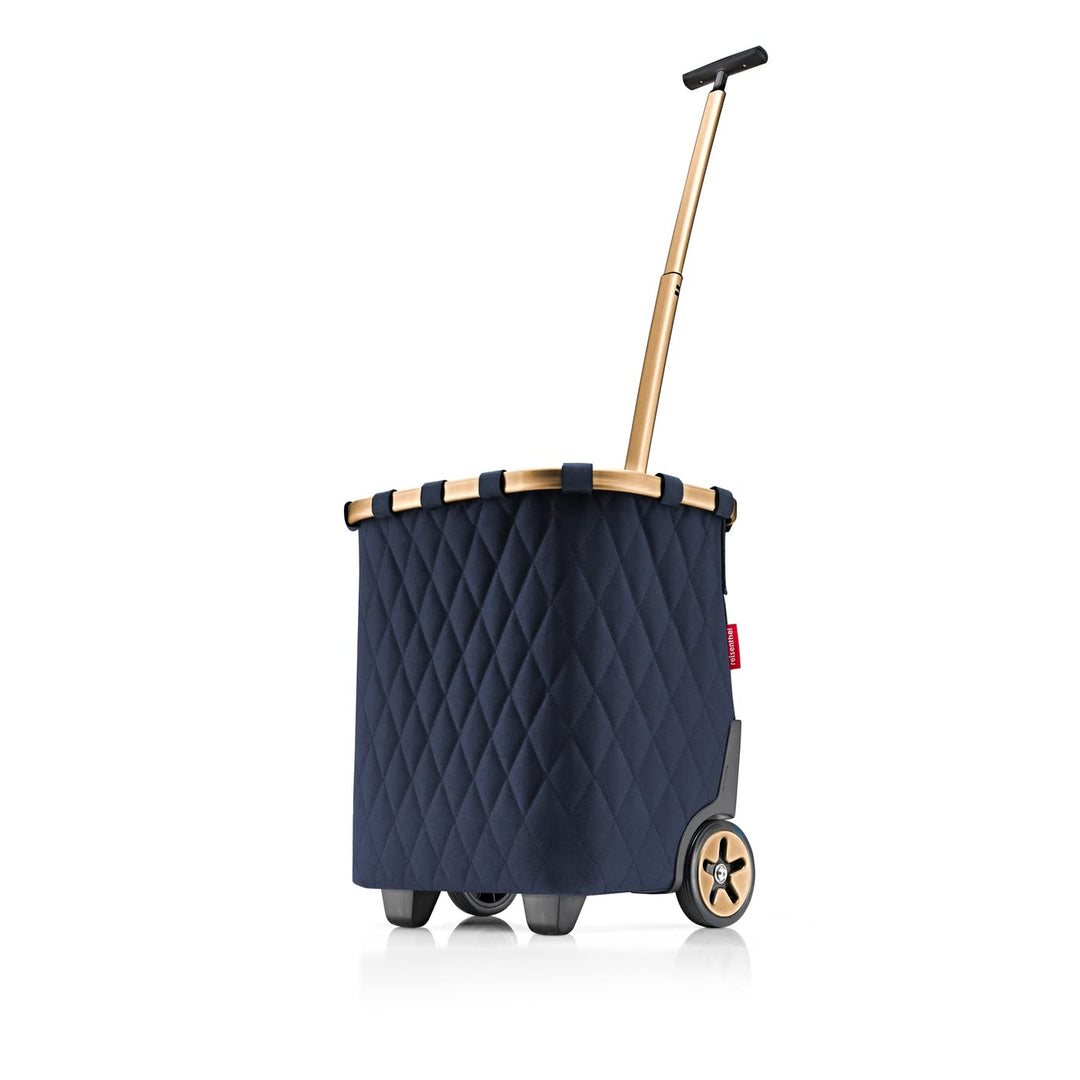 reisenthel carrycruiser Midnight Gold – Tragbarer Einkaufstrolley mit stabilem Aluminiumrahmen, Schu