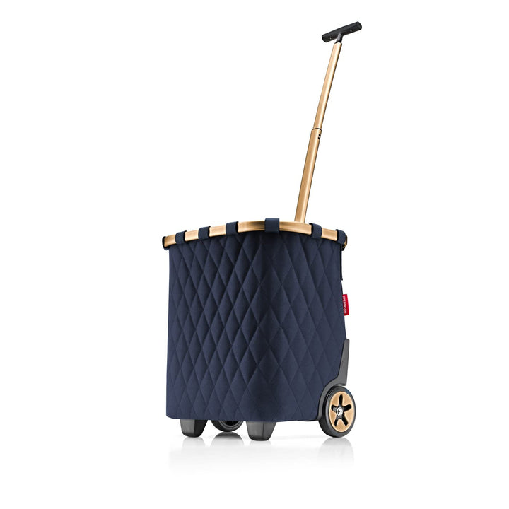 reisenthel carrycruiser Midnight Gold – Tragbarer Einkaufstrolley mit stabilem Aluminiumrahmen, Schu