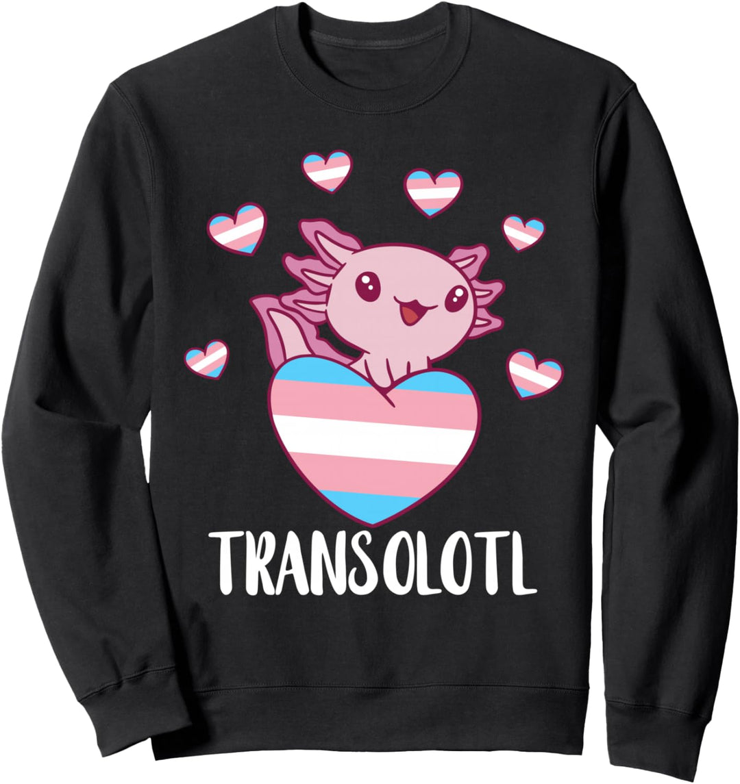Transgender Happy Axolotl LGBTQ Trans Pride Equality Sweatshirt