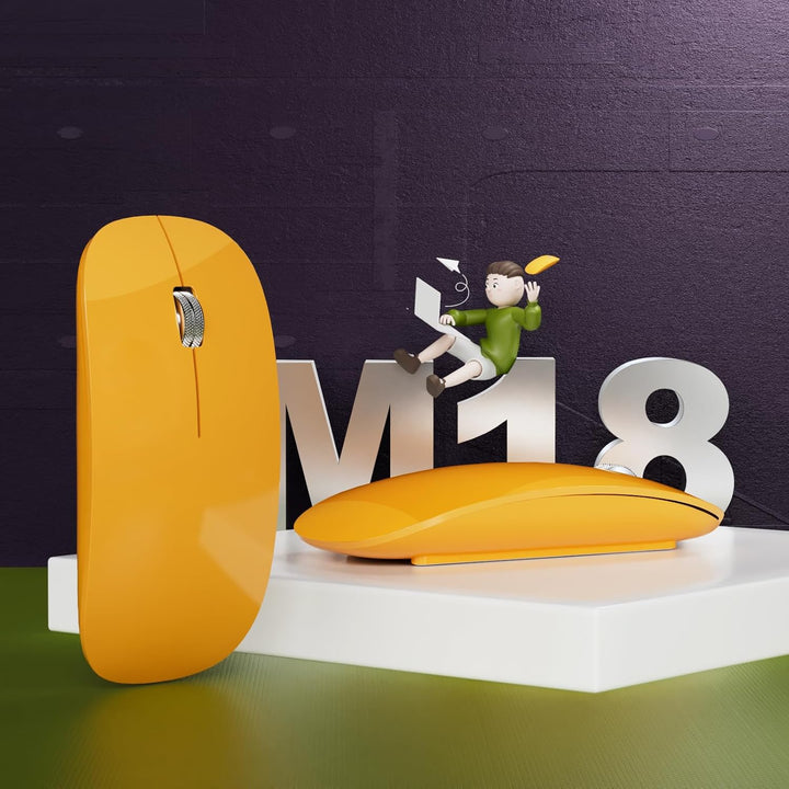 Uiosmuph Bluetooth Maus, Kabellose Maus mit USB-Nano-Empfänger, Tri-Mode (Dual Bluetooth 5.1 + 2.4GH