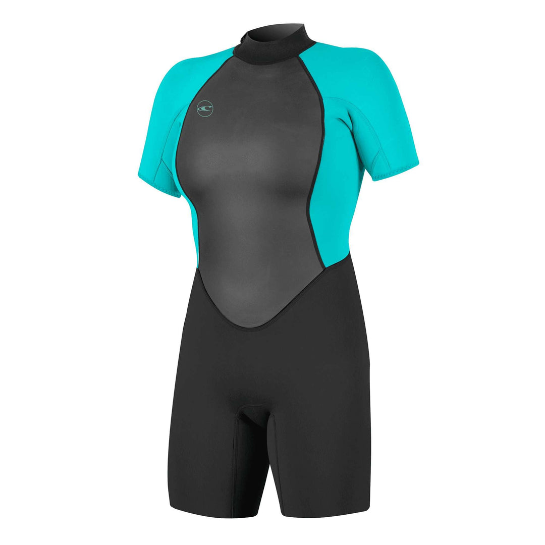 ONEILL WETSUITS Damen Reactor Ii 2mm Back Zip Spring Wetsuit Neoprenanzug 12 Black/Light Aqu, 12 Bla