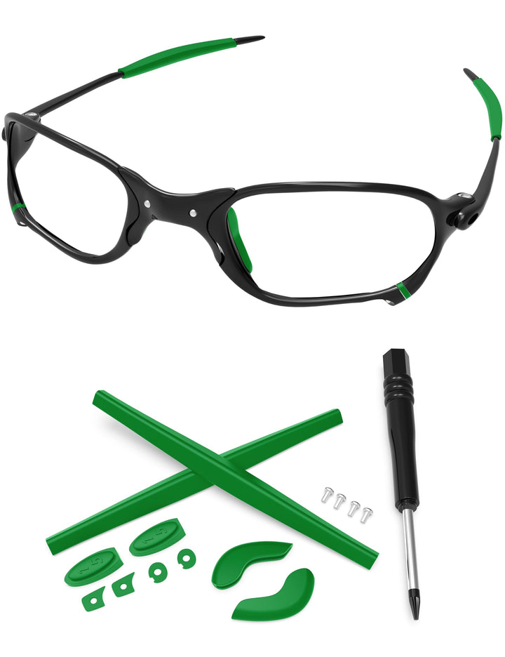 PapaViva Ersatzlinsen &amp; Gummi-Kits für for Oakley Jawbone Vented Dark Green, Dark Green