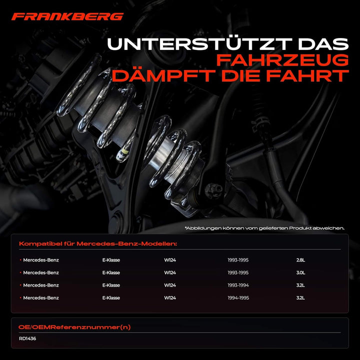 Frankberg 2x Federn Fahrwerksfeder Vorderachse Kompatibel mit E-Klasse W124 E280 E300 E320 1993-1995