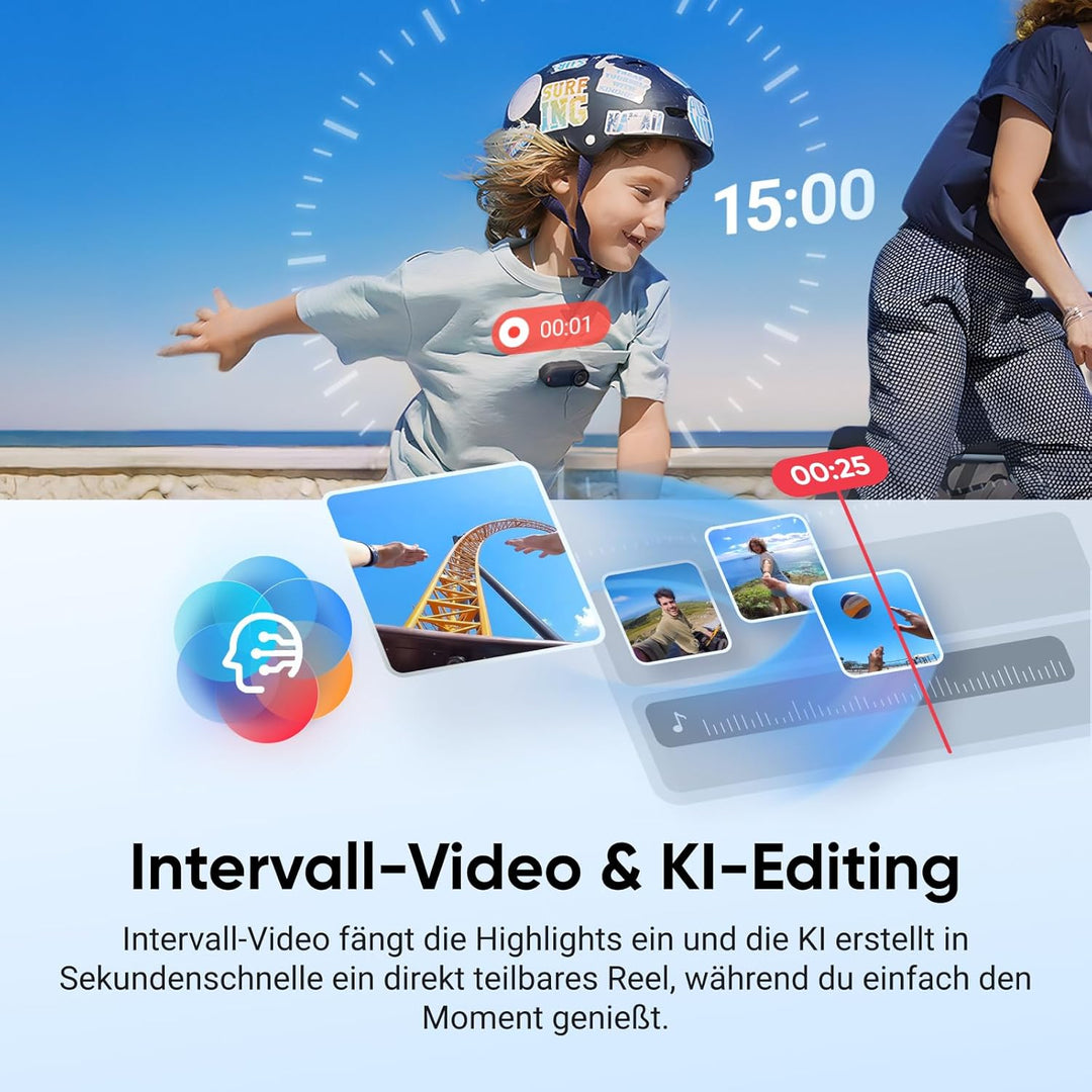 Insta360 GO 3S Fahrrad-POV-Bundle 128 GB Schwarz - Tragbare 4K Mini-Kamera, Freihand-POVs, Überall a
