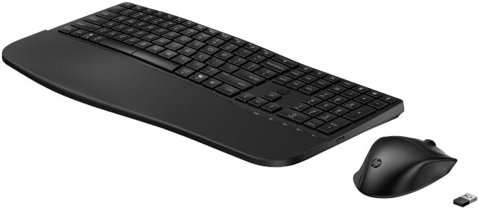 HP 680 Combo kabellose Tastatur und Maus, 6 programmierbare Tasten, optischer Sensor mit 1200 DPI, b