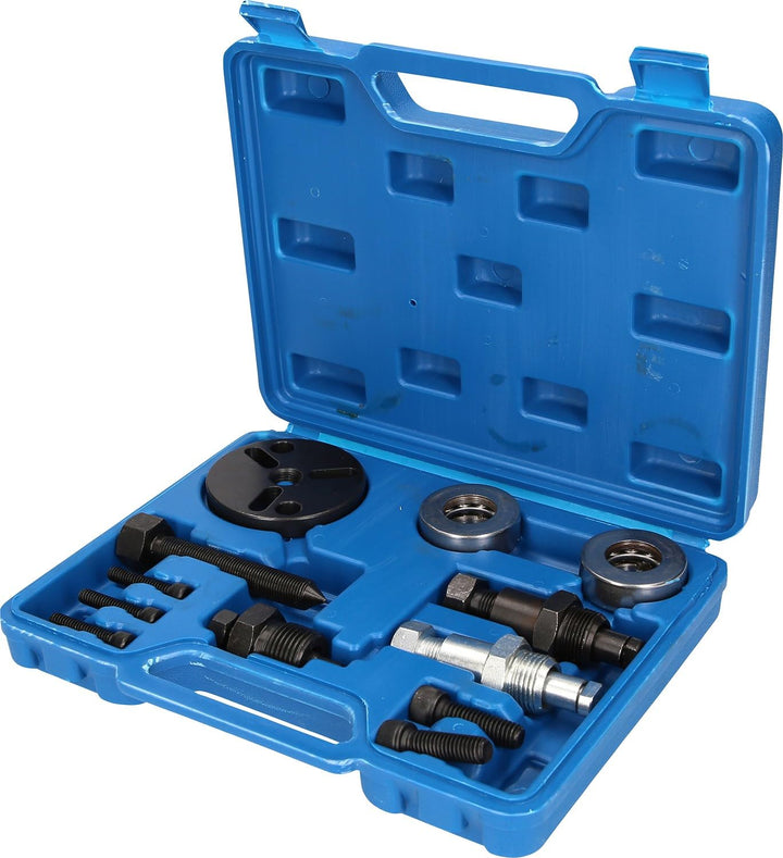 BRILLIANT TOOLS BT611000 Riemenscheiben-Abzieher-Satz | 12-tlg. [Powered by KS TOOLS], Blauer Transp