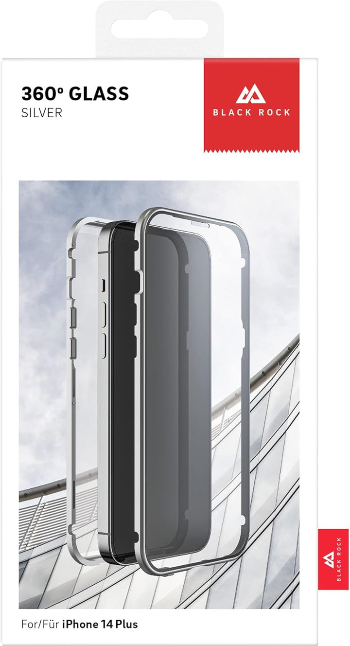 Black Rock - Hülle 360 Grad Glass Case Passend für Apple iPhone 14 Plus I Handyhülle, Magnet Verschl