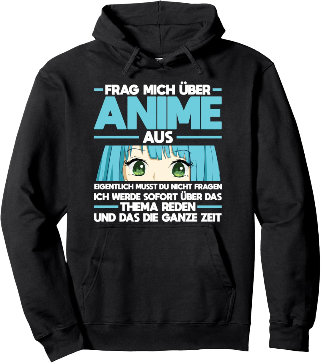 Frag mich über Anime aus Anime Manga Pullover Hoodie