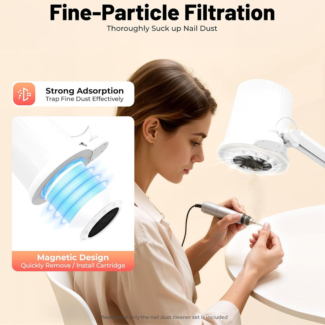 Nagelstaubabsaugung Nagelstaubsammler Maniküre, Maniküre Nagelstaubsammelmaschine mit 3 farbigem LED