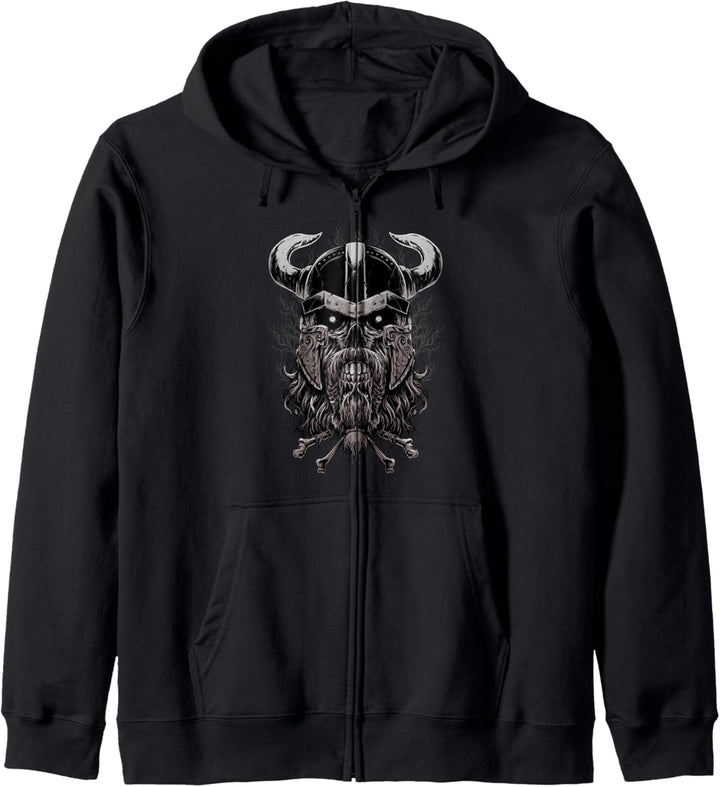 Wikinger Schädel - Viking Skull - Odin Ragnar Walhalla Kapuzenjacke