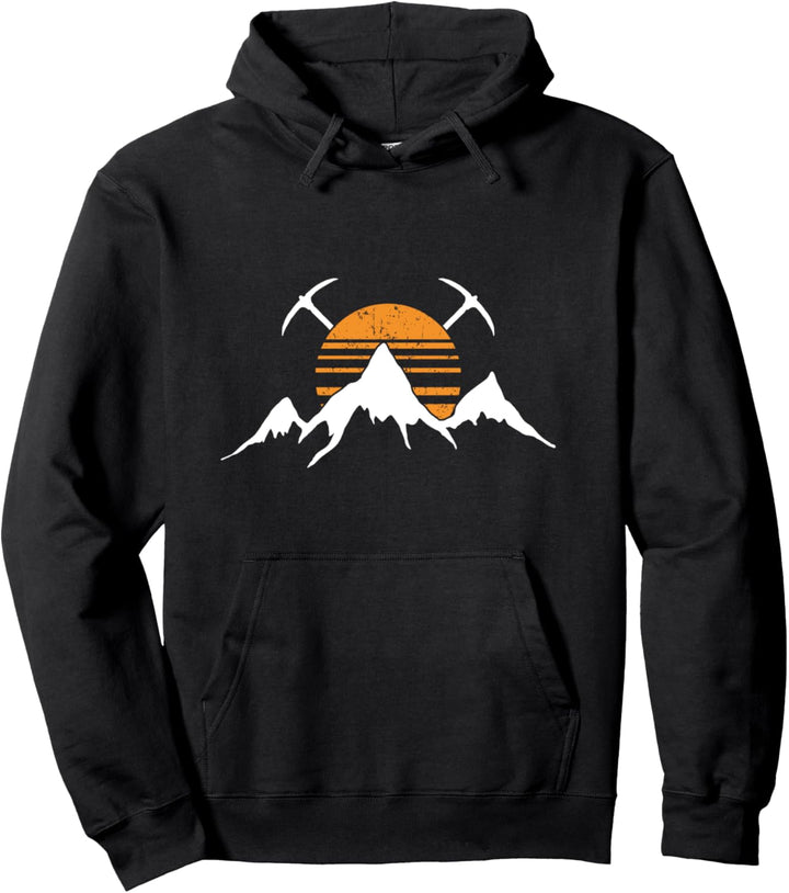 Retro Mountain Eisklettern Bouldering Pullover Hoodie