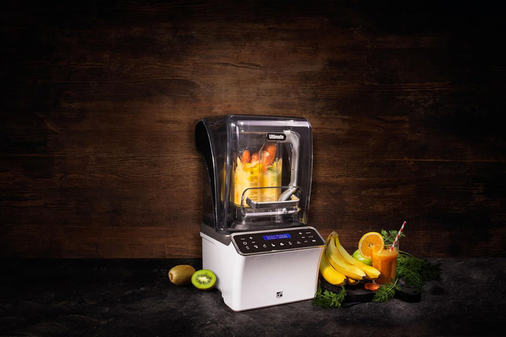Blender G21 Ultimate White, 1.500 W, 28.000 U/min, Behälter von 1,2 l, Touchscreen, 6 Mischprogramme