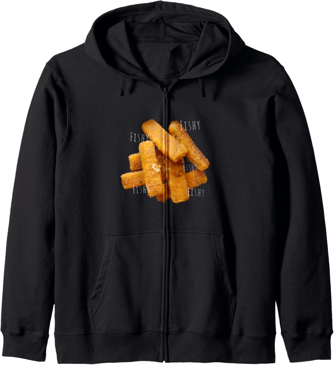 Fischstäbchen Fischer Angler Fast Food Angeln Fishy Fun Kapuzenjacke